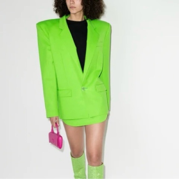 The Attico Neon Green Blazer - Picture 6 of 7